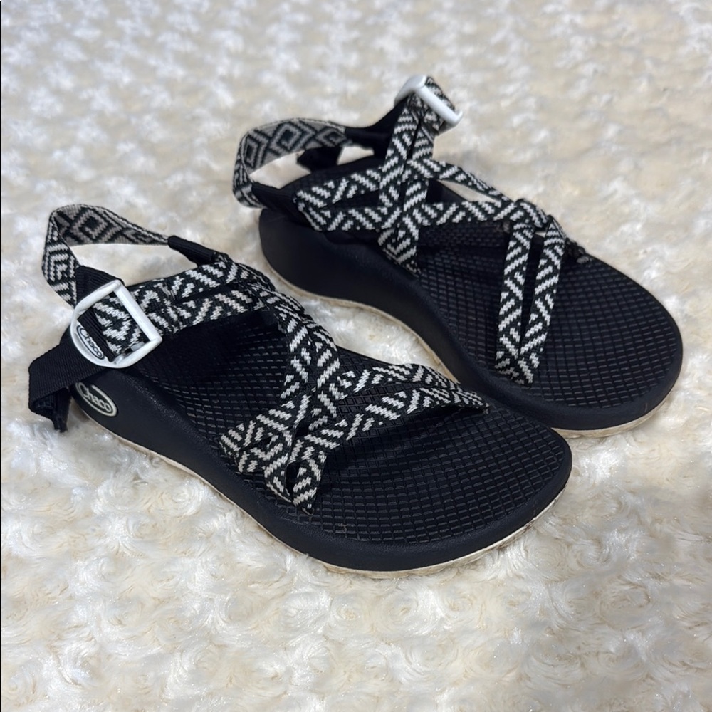 Chaco Black and White Sandals